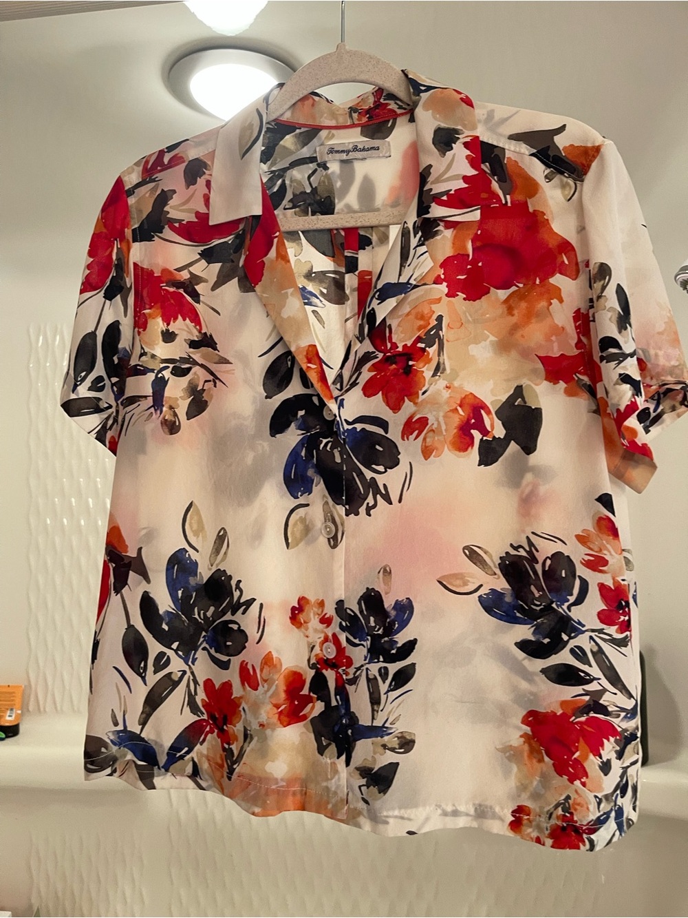 TOMMY BAHAMA SILK CAMP SHIRT